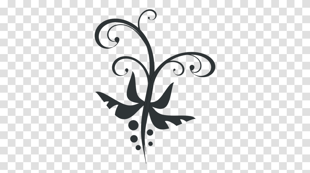 Black Swirl Design Clip Art Free, Floral Design, Pattern, Leaf Transparent Png