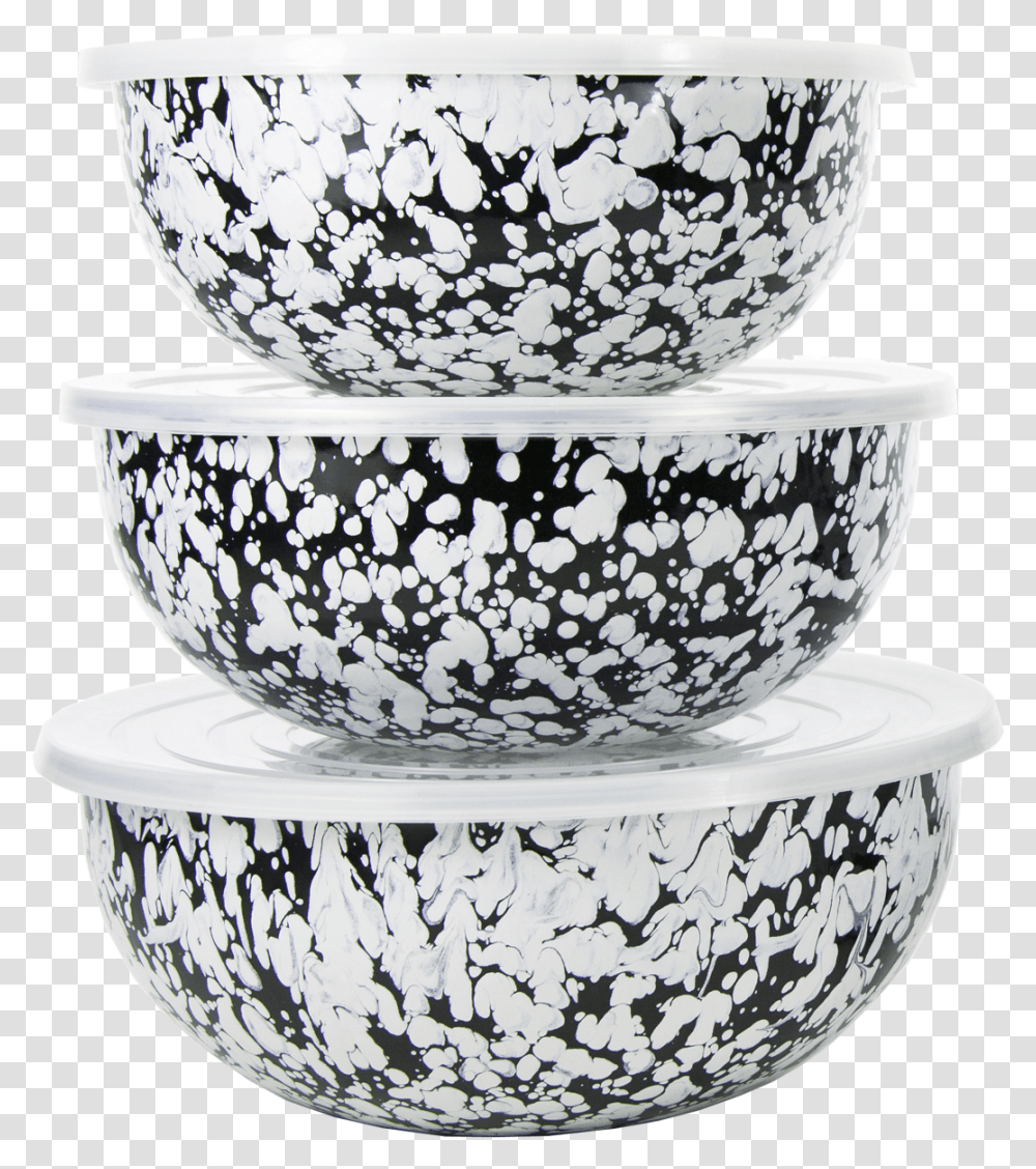Black Swirl Mixing Bowls Blue And White Porcelain, Pottery, Soup Bowl, Wedding Cake Transparent Png