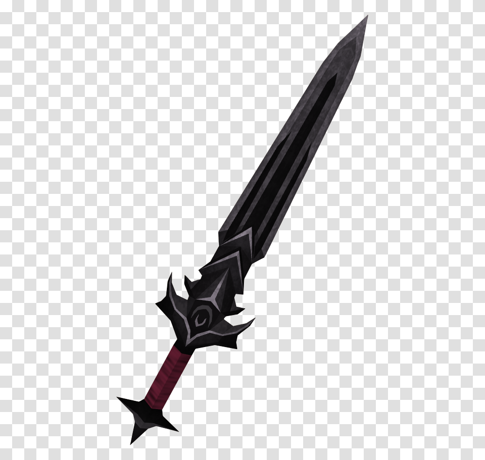 Black Sword Runescape Sword, Blade, Weapon, Weaponry, Knife Transparent Png
