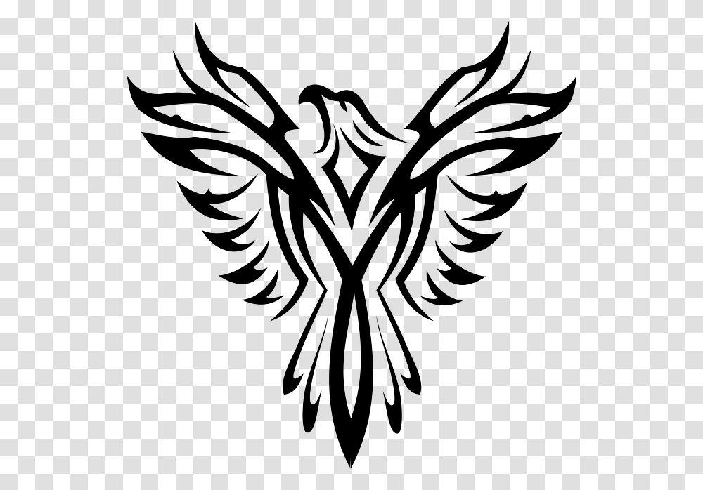 Black Symbol White Eagle Bird Aquila Tattoo Phoenix Tattoo, Gray, World Of Warcraft Transparent Png