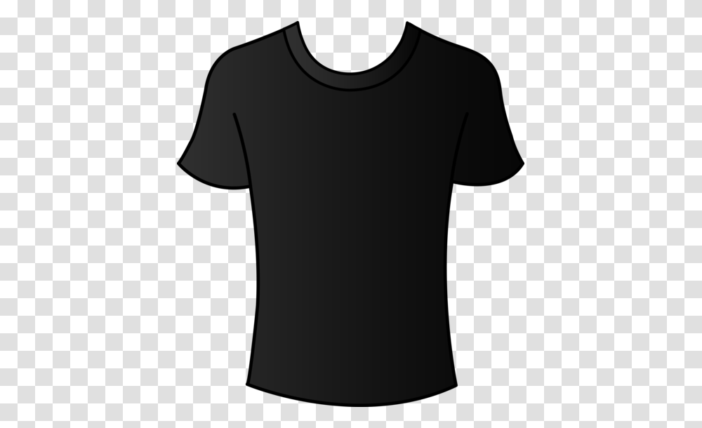 Black T Shirt Clip Art Round Neck, Apparel, Sleeve, T-Shirt Transparent Png