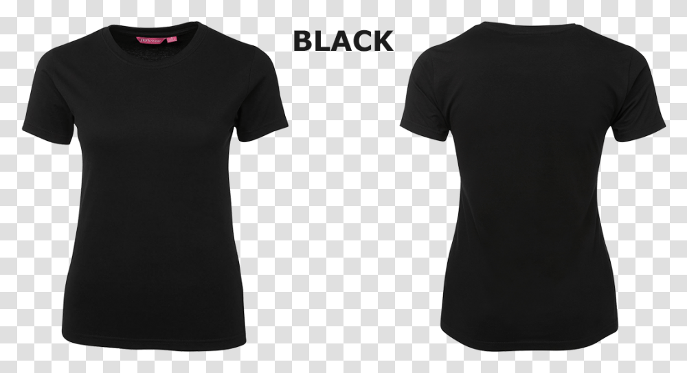 Black T Shirt Front And Back, Apparel, T-Shirt, Person Transparent Png