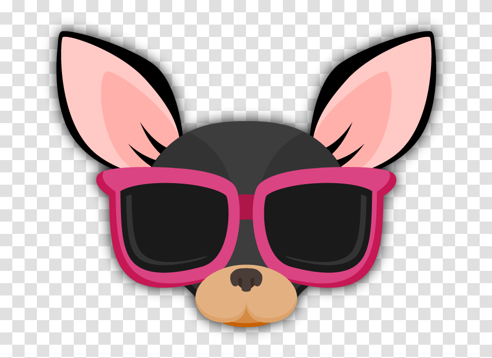 Black Tan Chihuahua Emoji Stickers For Imessage Chihuahua Emoji, Glasses, Accessories, Accessory, Goggles Transparent Png