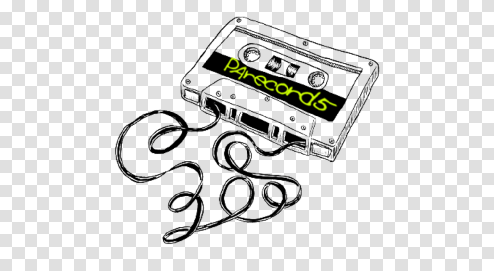 Black Tape Casette Music Blackpainted Underground Cassette Tape, Machine, Passport, Spoke Transparent Png