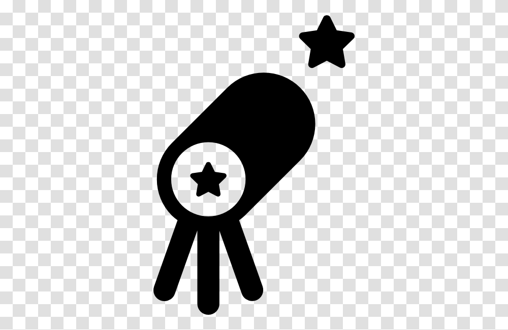 Black Telescope Clip Art, Star Symbol, Stencil, Silhouette Transparent Png