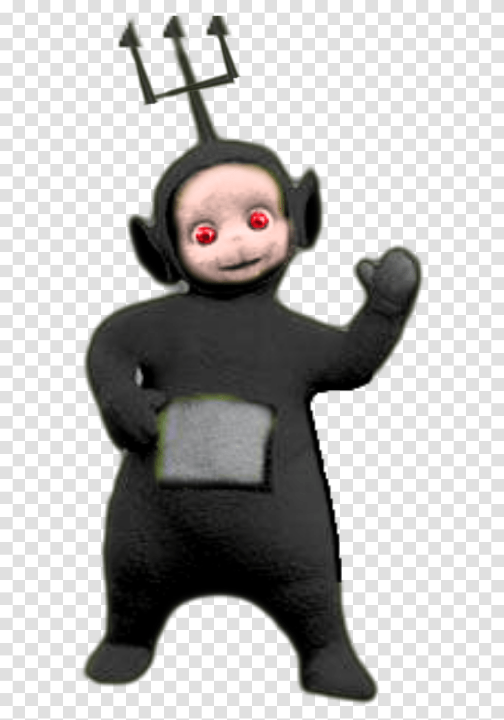 Black Teletubby, Toy, Doll, Plush, Person Transparent Png