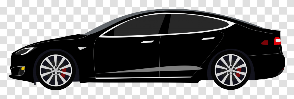 Black Tesla Model S Clipart Tesla Model X Vector, Car, Vehicle, Transportation, Tire Transparent Png