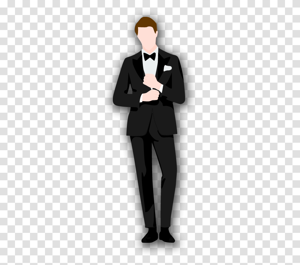 Black Tie Tuxedo, Suit, Overcoat, Person Transparent Png