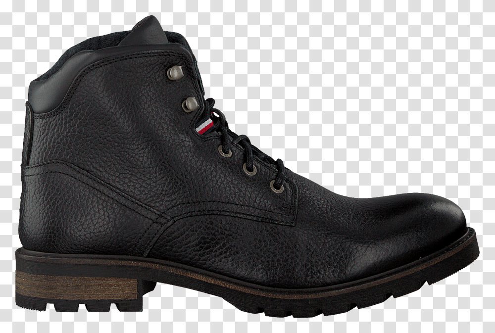 Black Tommy Hilfiger Lace Up Boots Winter Textured Tommy Hilfiger, Shoe, Footwear, Apparel Transparent Png