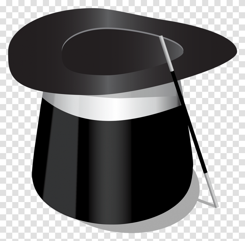 Black Top Hat Magic Hat, Lamp, Apparel, Jar Transparent Png