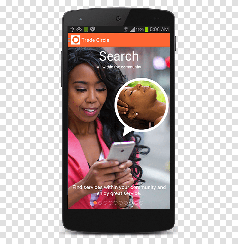 Black Trade Circle Mobile App African American Using Android, Face, Person, Human, Mobile Phone Transparent Png