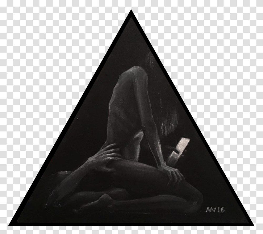 Black Triangle Hand, Person, Human, Painting Transparent Png