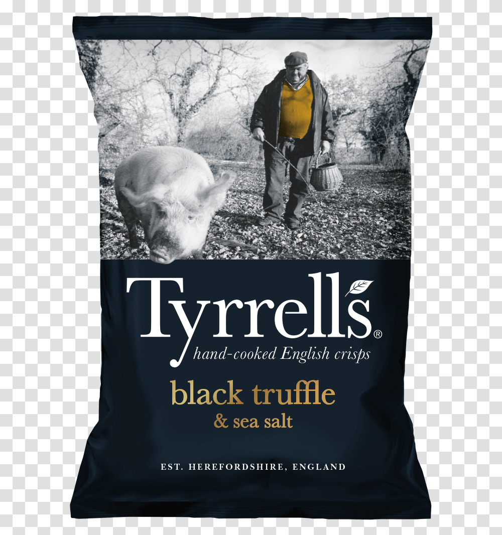 Black Truffle Amp Sea Salt Tyrrells Black Truffle Crisps, Person, Human, Hog, Pig Transparent Png
