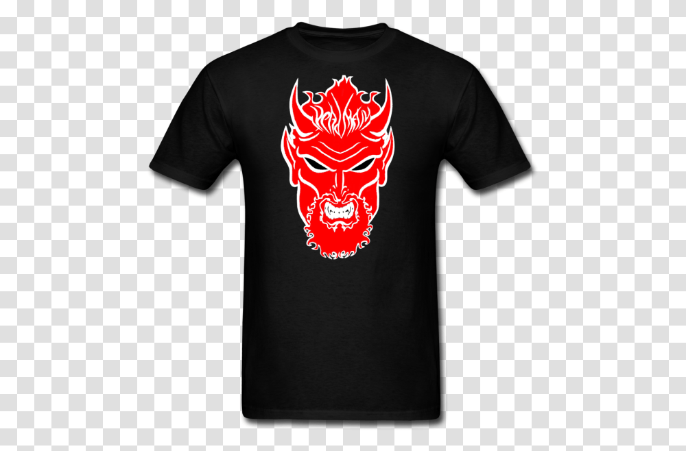 Black Tshirt Undertaker Red Devil Big Evil, Apparel, T-Shirt, Person Transparent Png
