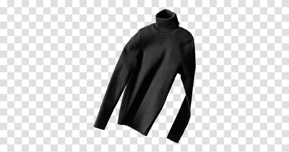 Black Turtleneck, Sleeve, Long Sleeve, Jacket Transparent Png