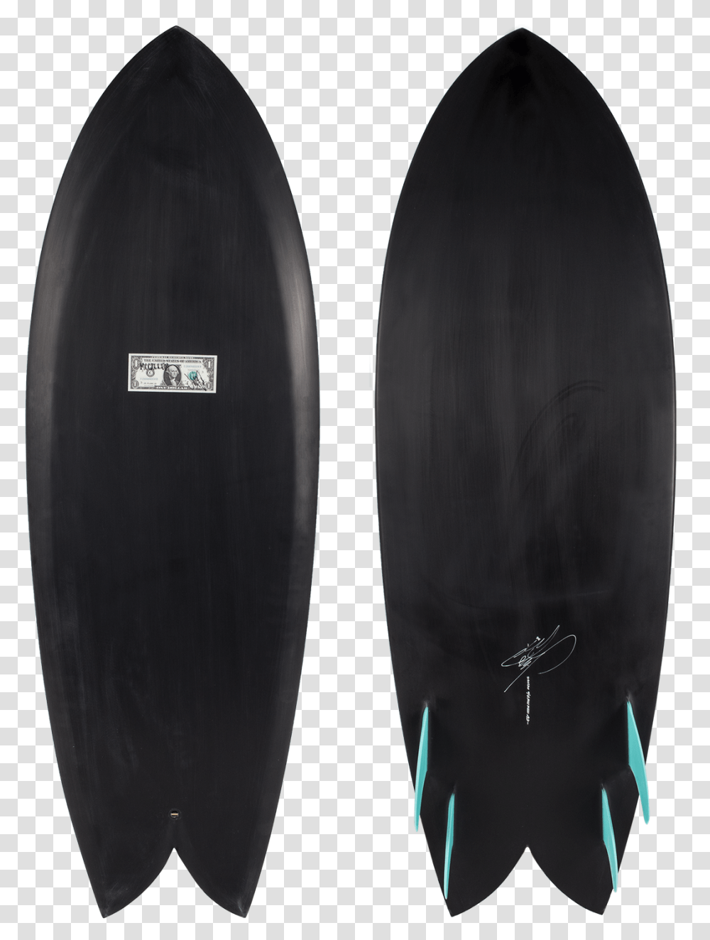 Black Twin Fin Surfboard, Sea, Outdoors, Water, Nature Transparent Png