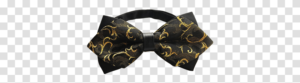 Black & Gold Bow, Tie, Accessories, Accessory, Necktie Transparent Png