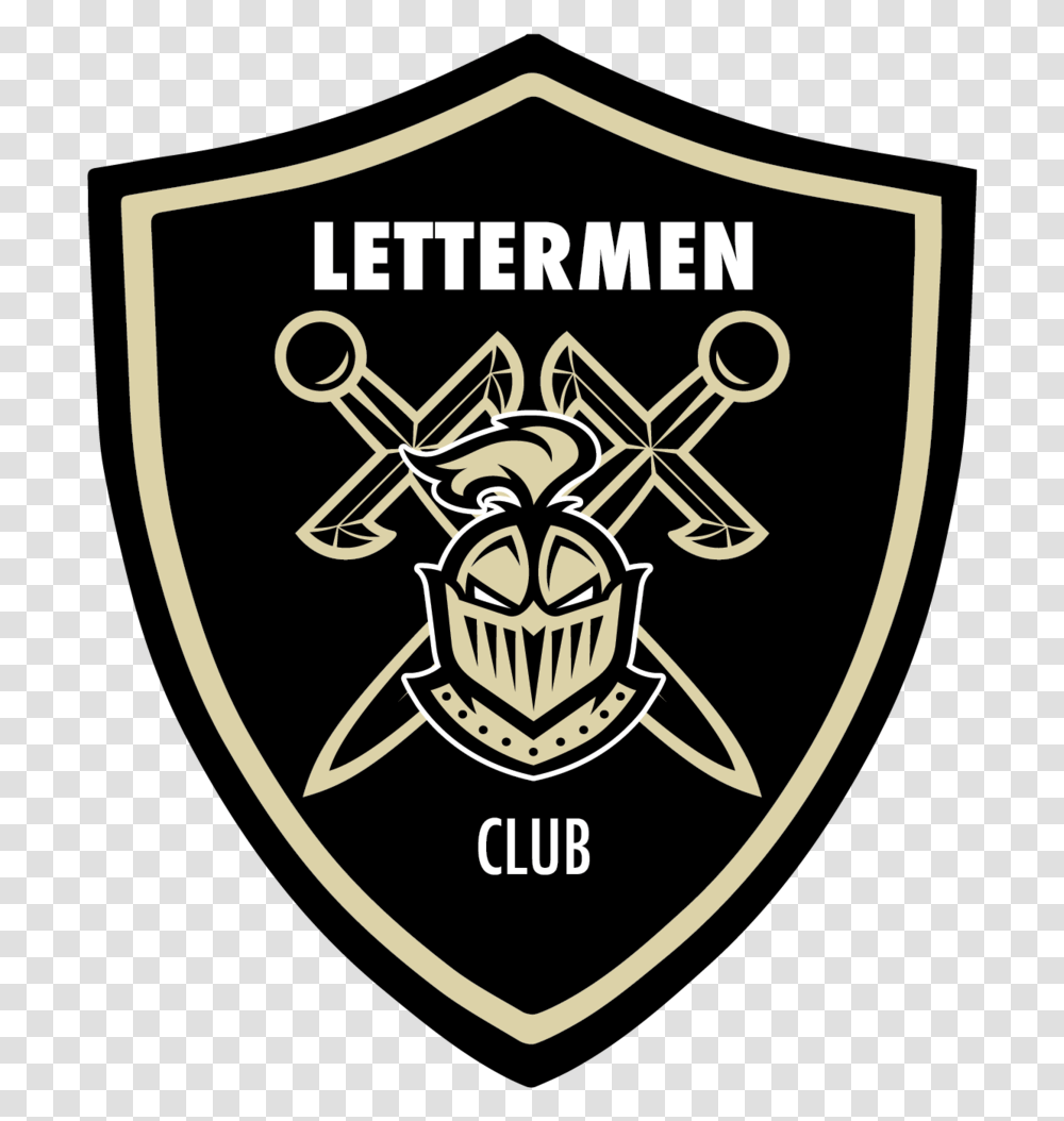 Black & Gold Lettermenswaglet Club - Lettermen Shield Black And White Logo, Armor, Poster, Advertisement, Symbol Transparent Png