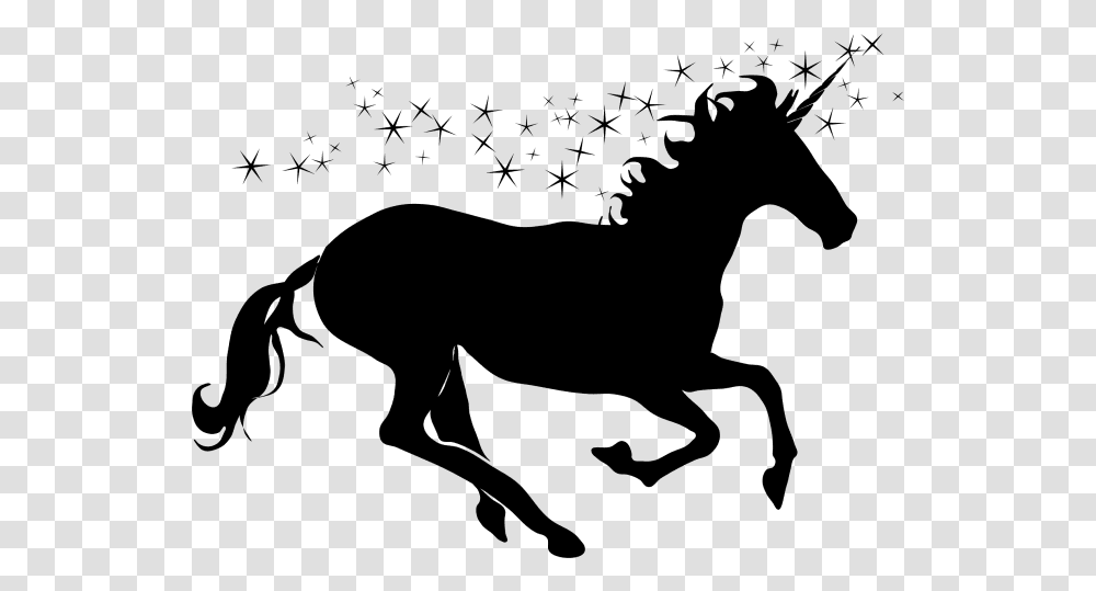 Black Unicorn Clipart, Silhouette, Horse, Mammal, Animal Transparent Png