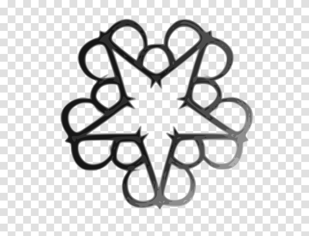 Black Veil Brides Star Logo, Emblem, Stencil, Gate Transparent Png