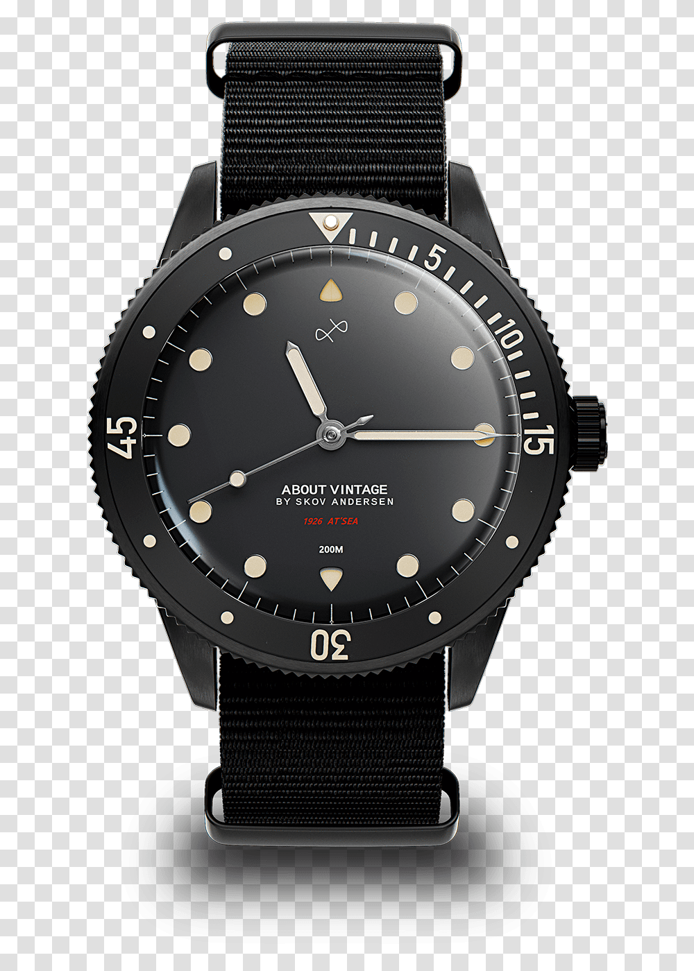 Black Vintage Diver Watch, Wristwatch Transparent Png