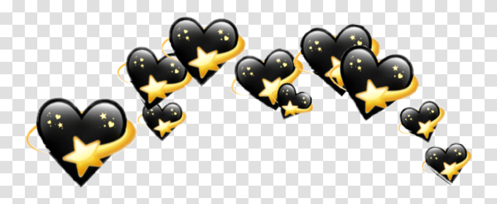Black Wallpaper With Heart Emoji Black Heart Emoji Crown, Wasp, Bee, Insect, Invertebrate Transparent Png
