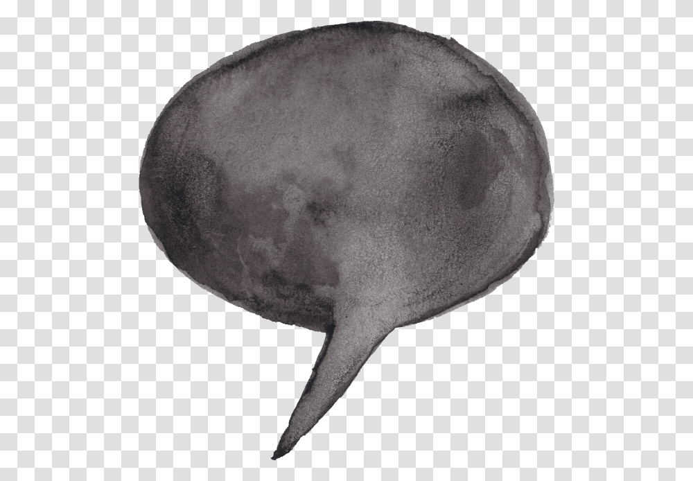 Black Watercolor Speech Bubble, Sea Life, Animal, Moon, Outer Space Transparent Png
