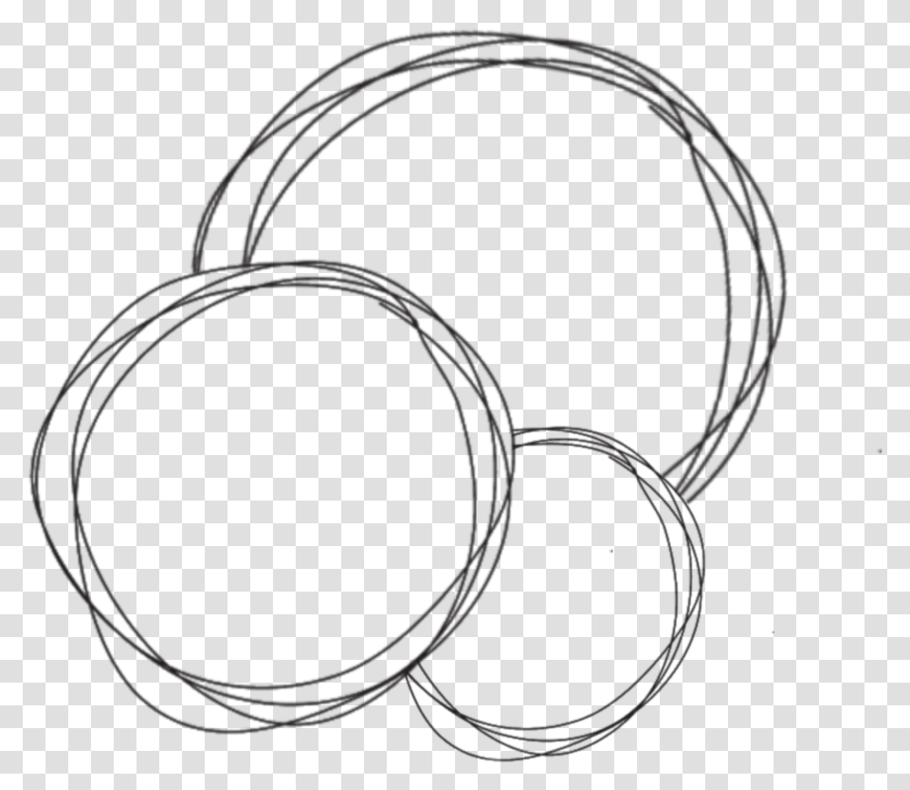 Black White Circle Circles Scrible Scribbling Circle, Headphones, Electronics, Headset Transparent Png