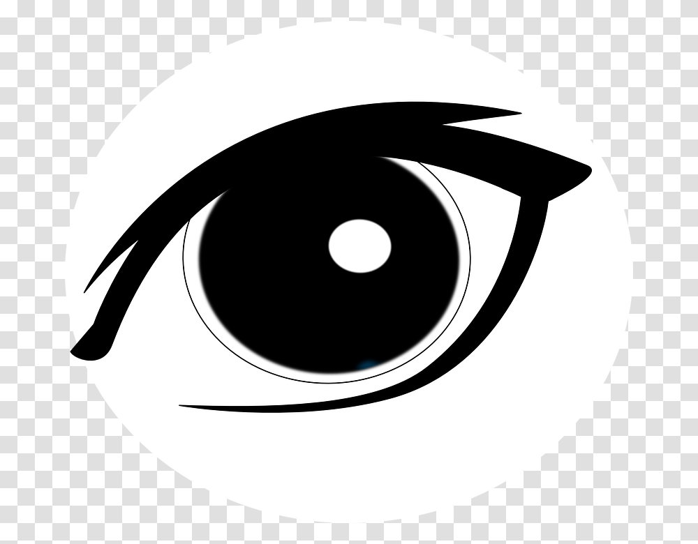 Black White Clipart Images Eyeball Pictures, Label, Logo Transparent Png