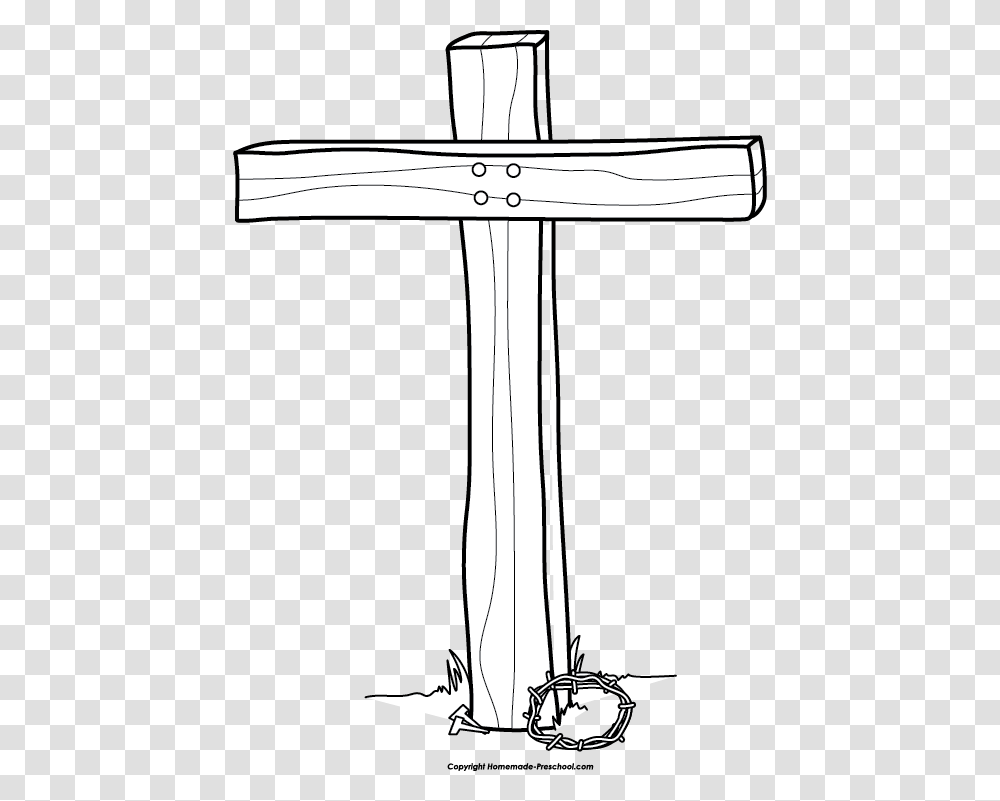 Black White Cross Black And White Picture For Easter Clipart Cross Image Easter Free, Scale, Weapon Transparent Png