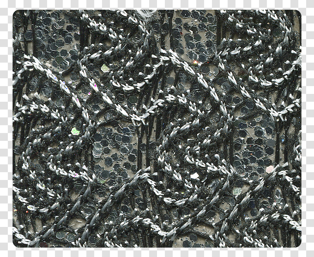 Black White Knitted Silver Sparkle Stiletto Motif, Pattern, Texture, Aluminium, Fractal Transparent Png