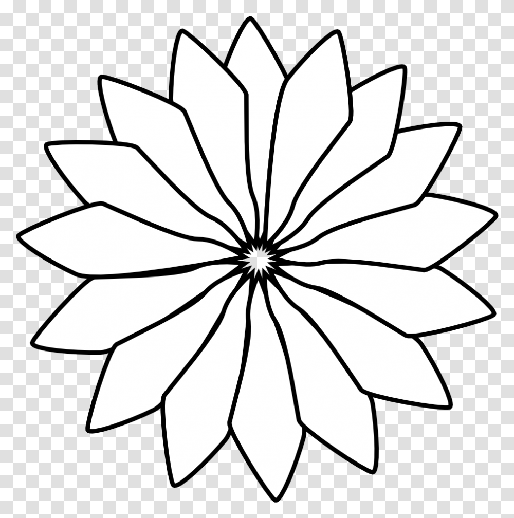 Black White Line Art Flower Valentine 46 K Red Orlando City Vs Nycfc, Pattern, Ornament, Plant, Lamp Transparent Png