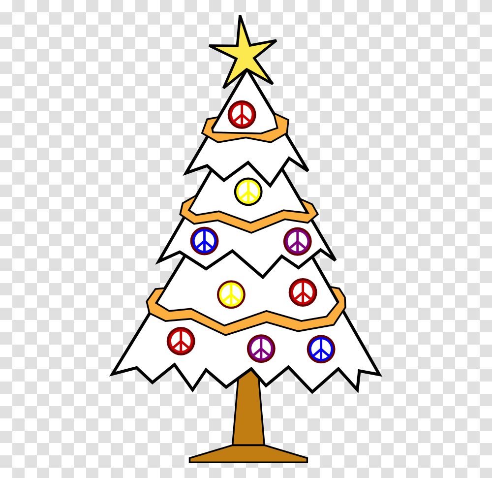 Black White Line Art Peace, Tree, Plant, Ornament, Christmas Tree Transparent Png