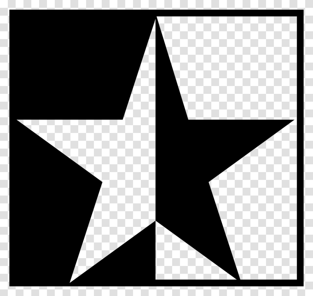 Black White Star Icon Free Download, Star Symbol, Cross Transparent Png