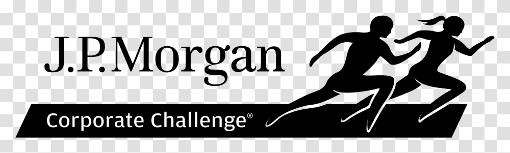 Black White Text Jp Morgan Corporate Challenge Vector, Alphabet, Outdoors, Gray Transparent Png