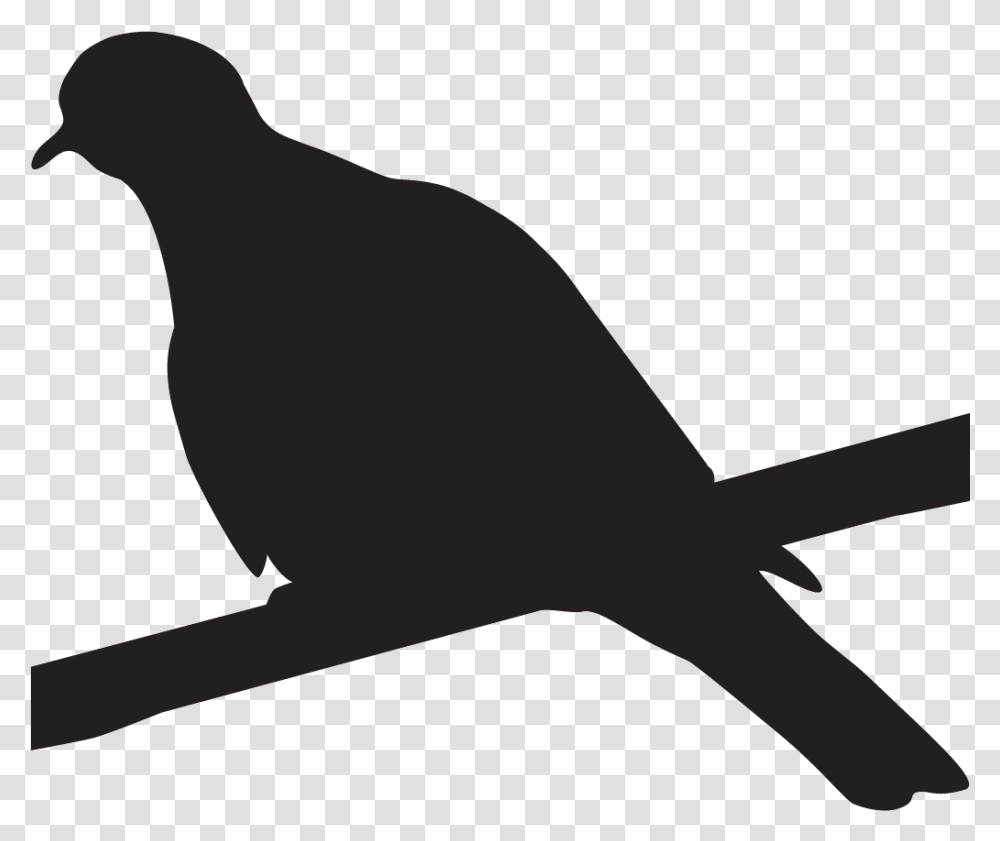 Black White Wing Dove, Silhouette, Animal, Baseball Cap, Hat Transparent Png