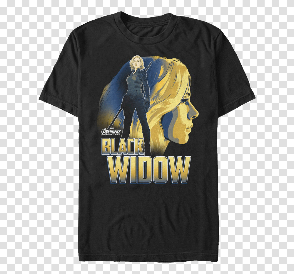 Black Widow Avengers Infinity War T Shirt Infinity War Black Widow T Shirt, Apparel, T-Shirt, Person Transparent Png