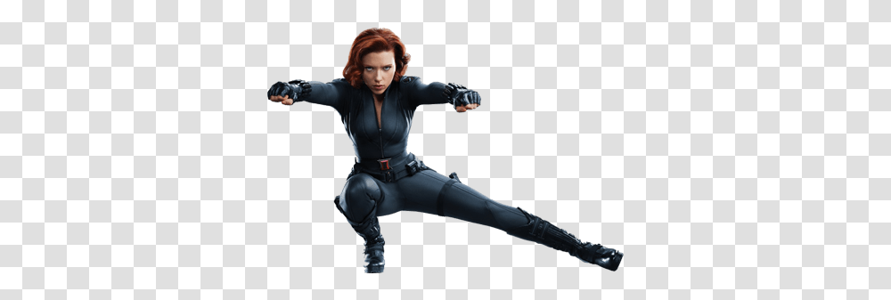 Black Widow Front Black Widow, Person, Ninja, Clothing, People Transparent Png