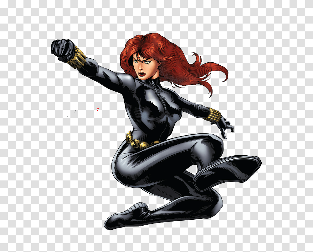 Black Widow Marvel Comics Poster Marvel Cinematic Universe, Person, Human, Ninja, Kneeling Transparent Png