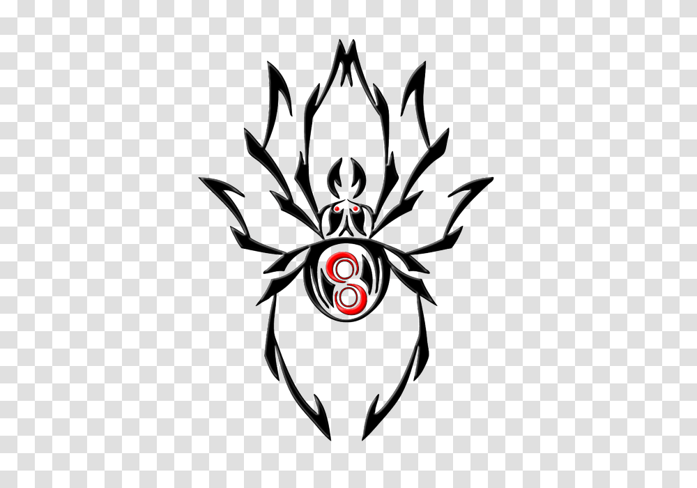 Black Widow Spider Logo, Emblem, Trademark, Weapon Transparent Png