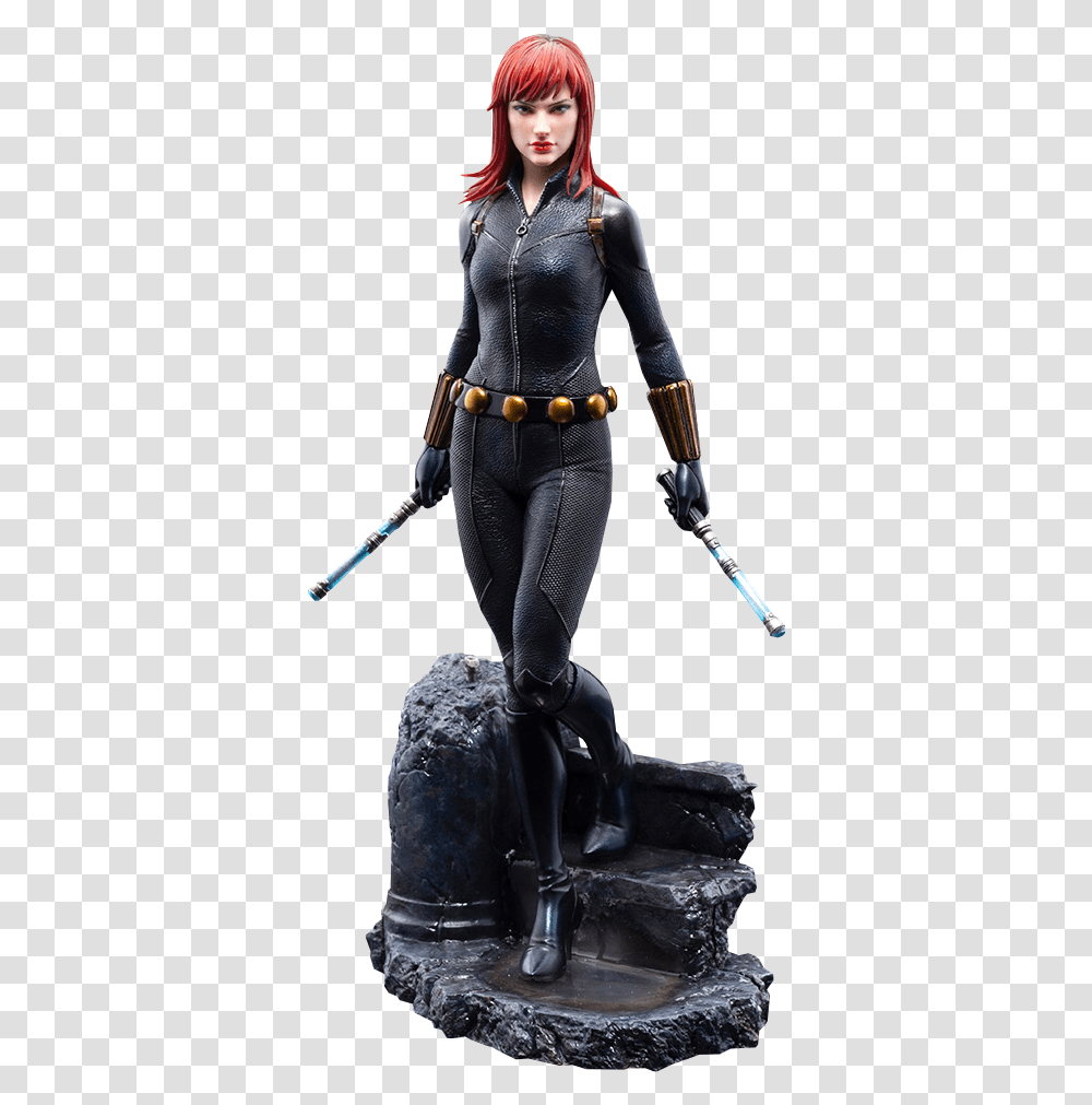 Black Widow Statue By Kotobukiya, Figurine, Person, Toy Transparent Png