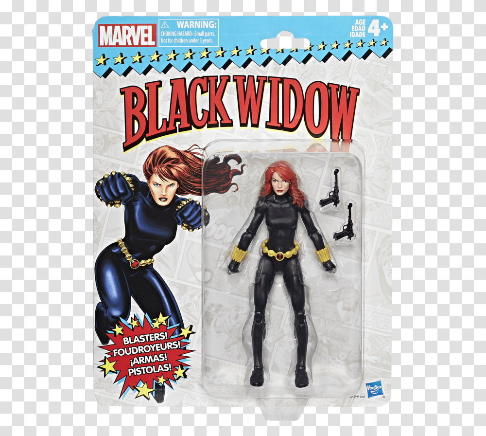 Black Widow Vintage Marvel Legends, Poster, Advertisement, Person, Human Transparent Png