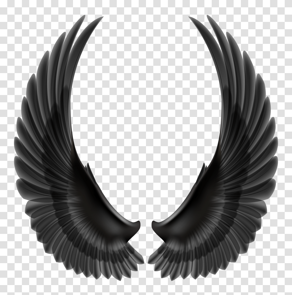 Black Wings Clip Art, Emblem, Logo, Trademark Transparent Png
