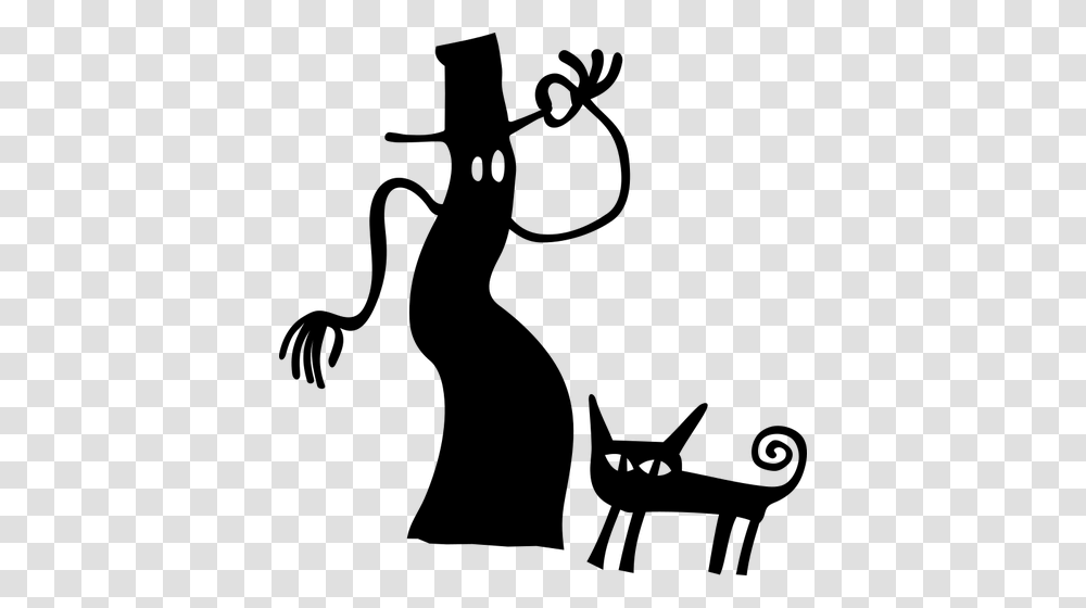 Black Witch And Cat, Gray, World Of Warcraft Transparent Png
