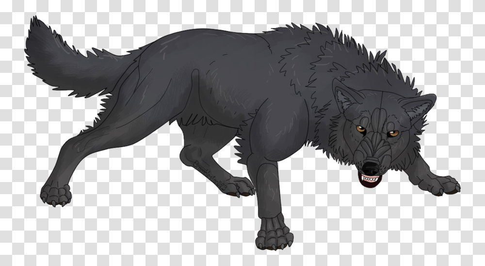 Black Wolf Art Angry, Animal, Mammal, Horse, Wildlife Transparent Png