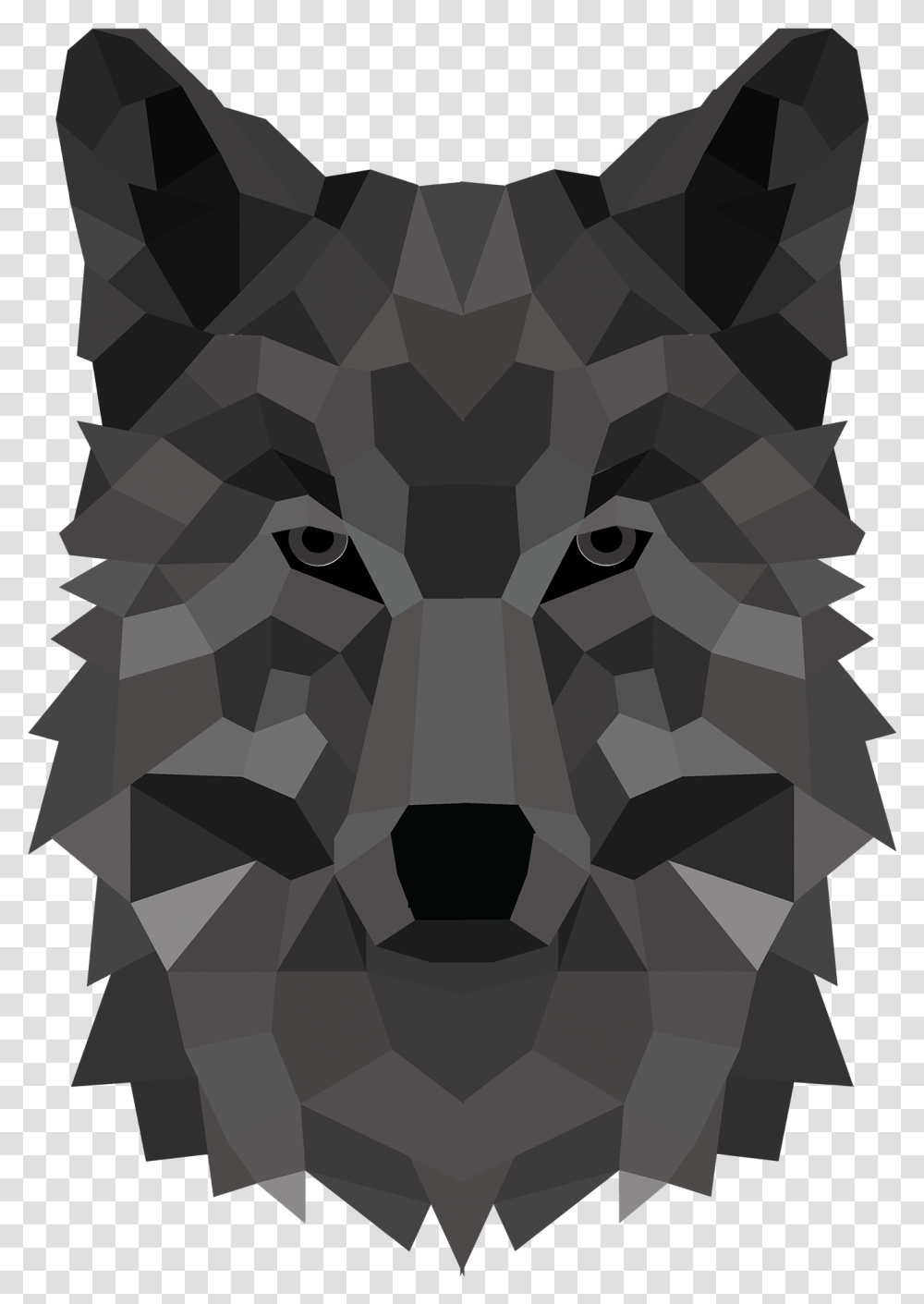 Black Wolf Head Black And White Wolf Head, Rug, Diamond, Accessories, Accessory Transparent Png