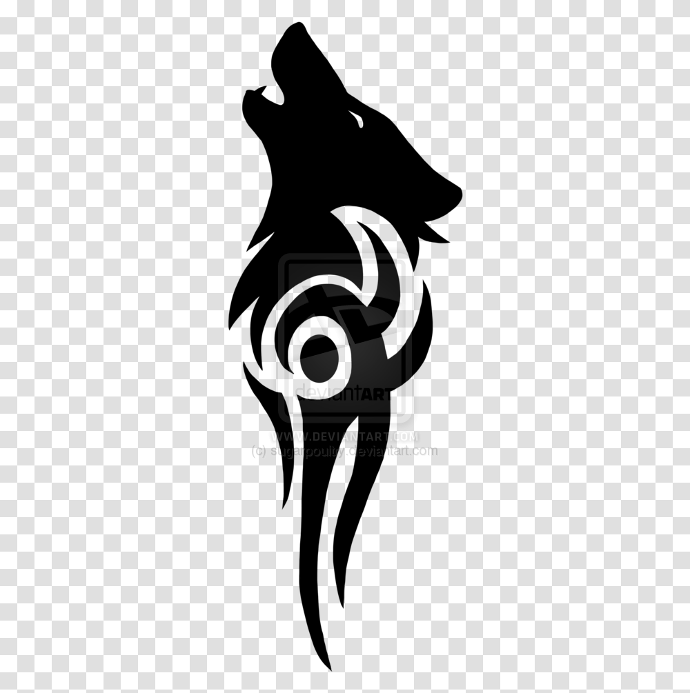 Black Wolf Tattoos Images Wolf Tribal Tattoo Design, Logo, Trademark, Poster Transparent Png