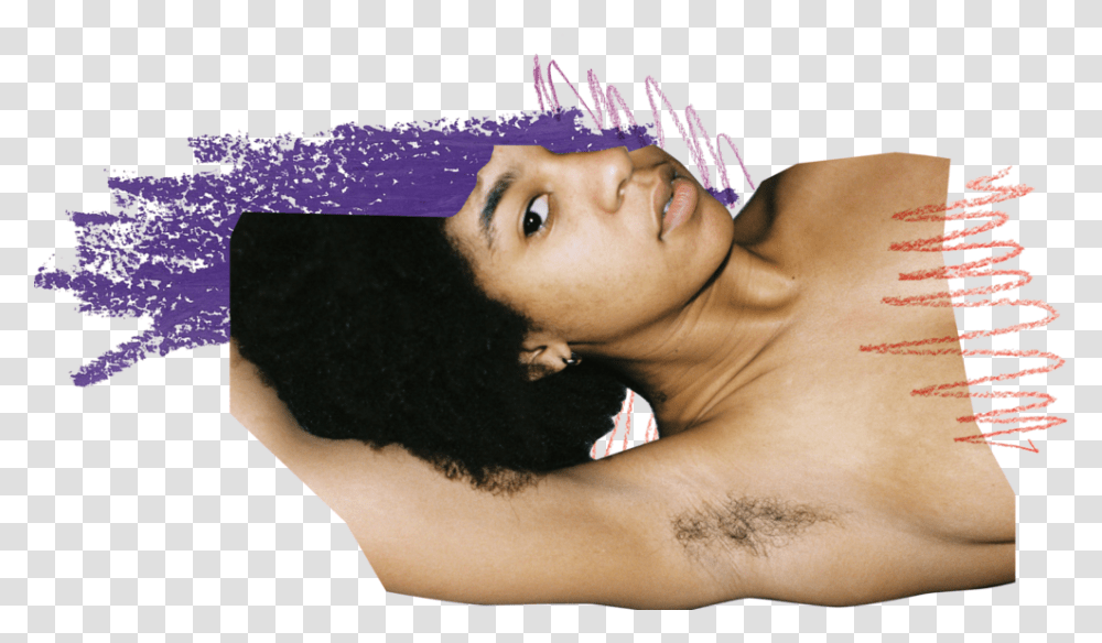 Black Woman Lying Down With Eyes Open And Hair Under Girl, Person, Human, Finger Transparent Png