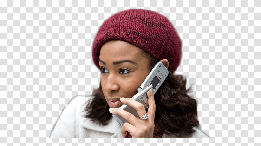 Black Woman Making Call, Mobile Phone, Electronics, Cell Phone Transparent Png