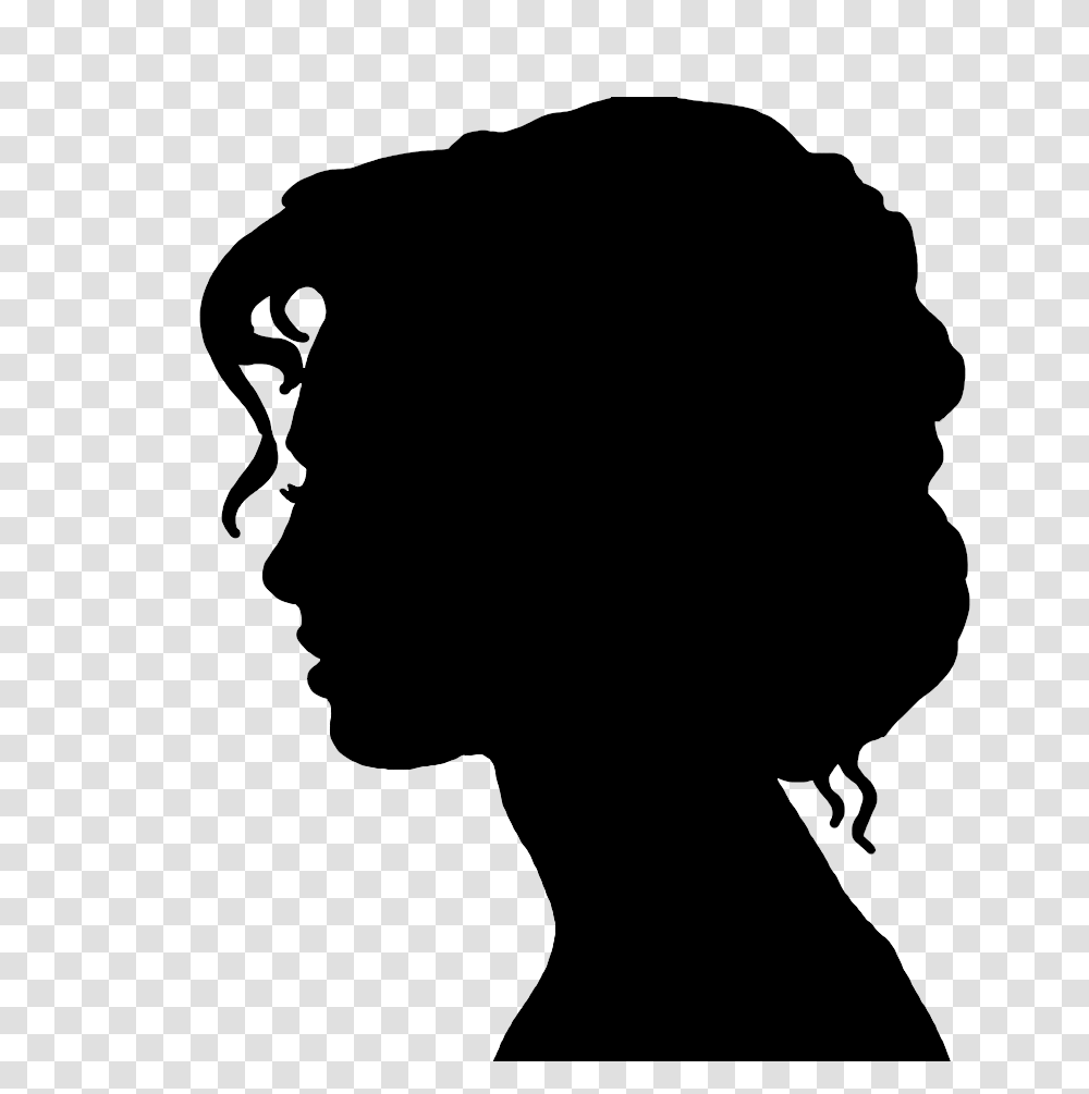 Black Woman Silhouette Image, Rug, Electronics, Face Transparent Png